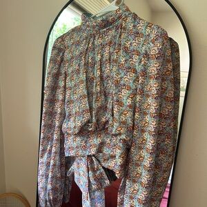 Bohme open back long sleeve blouse